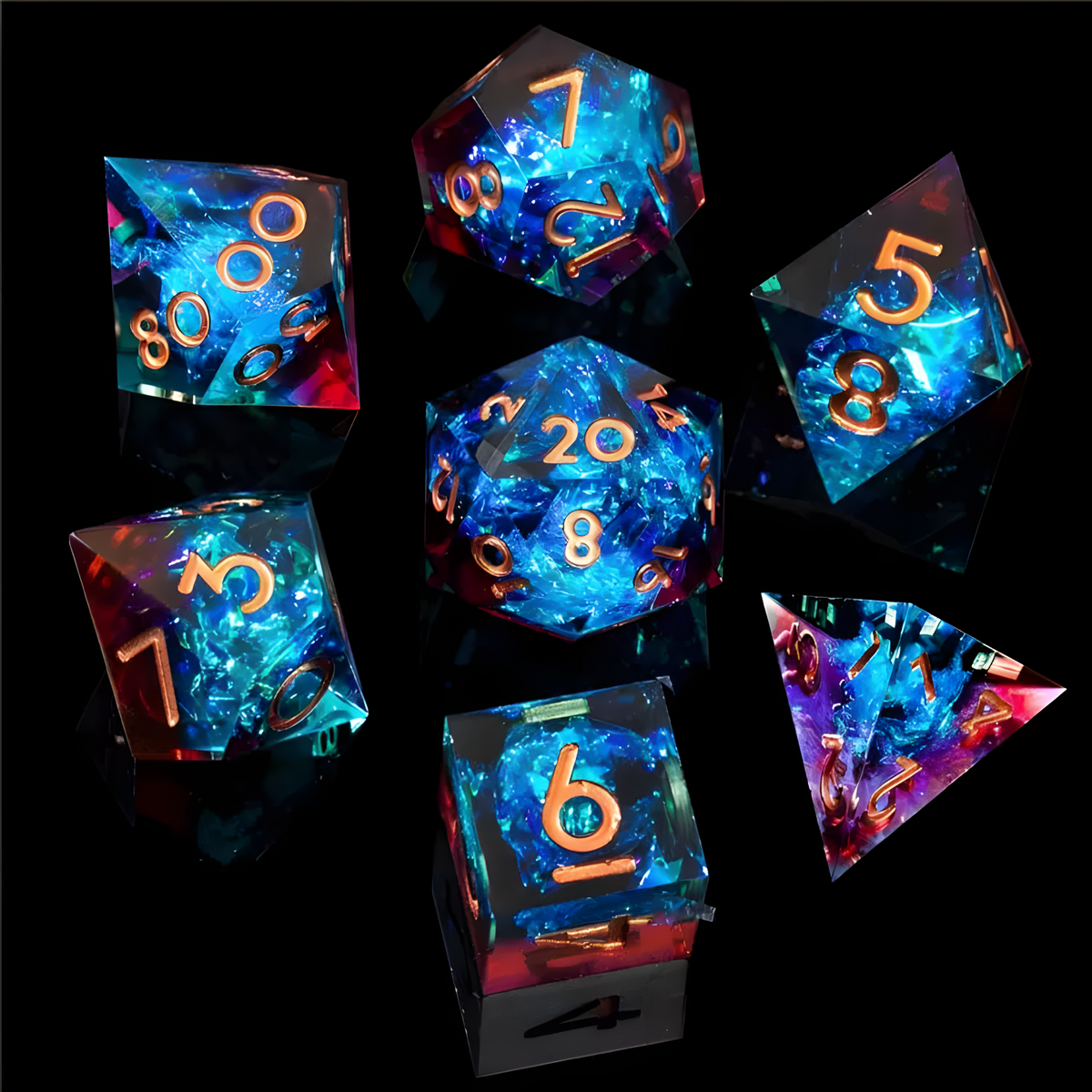 Polyhedral Dice Set of 7