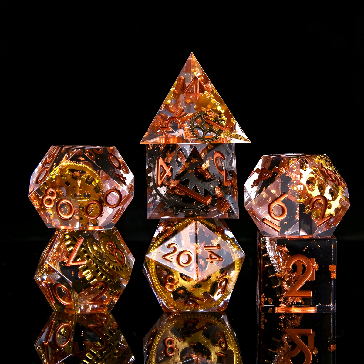Embedded Dice set of 7